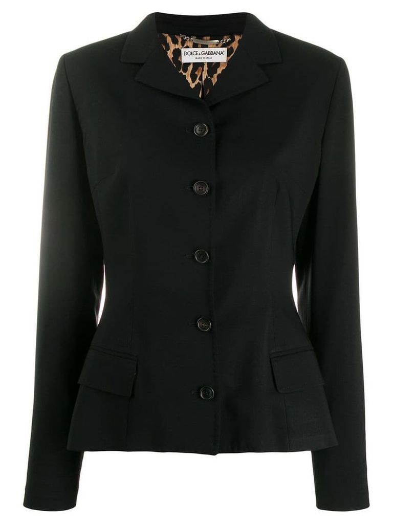 Dolce & Gabbana Pre-Owned slim buttoned blazer - Black