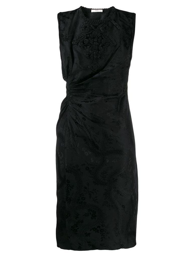 Prada Pre-Owned 2000's embroidered jacquard dress - Black
