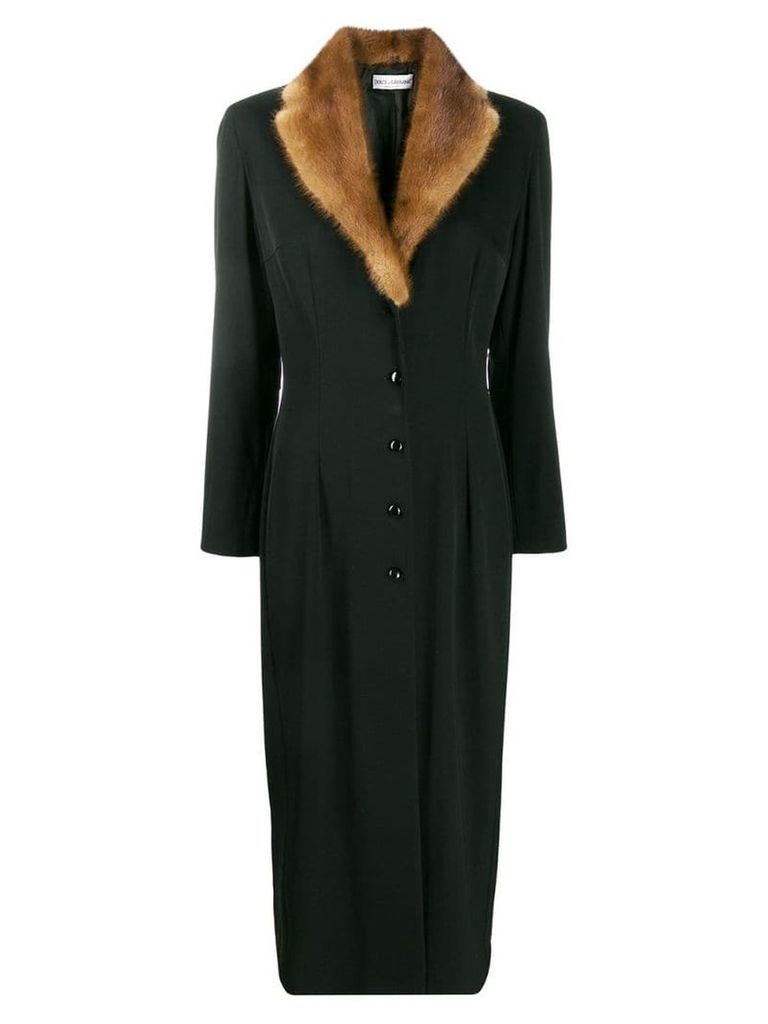 Dolce & Gabbana Pre-Owned 1990's slim long coat - Black
