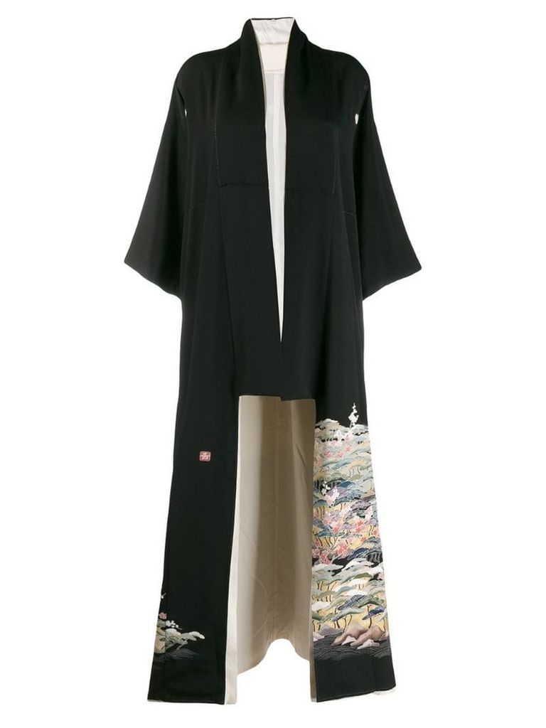 A.N.G.E.L.O. Vintage Cult 1970's printed kimono coat - Black