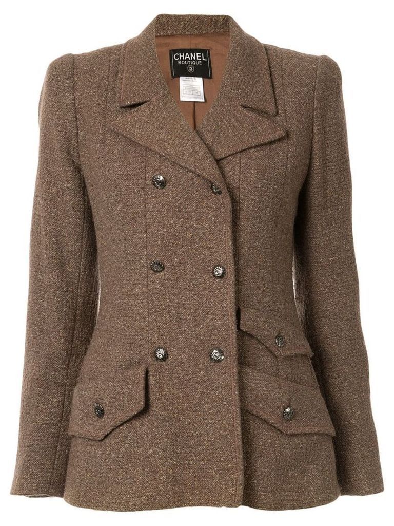 Chanel Pre-Owned peaked lapel blazer - Brown