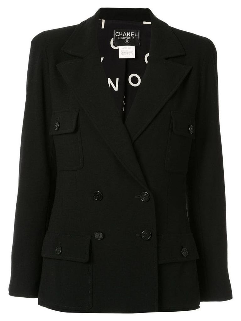 Chanel Pre-Owned double-breasted blazer - Black