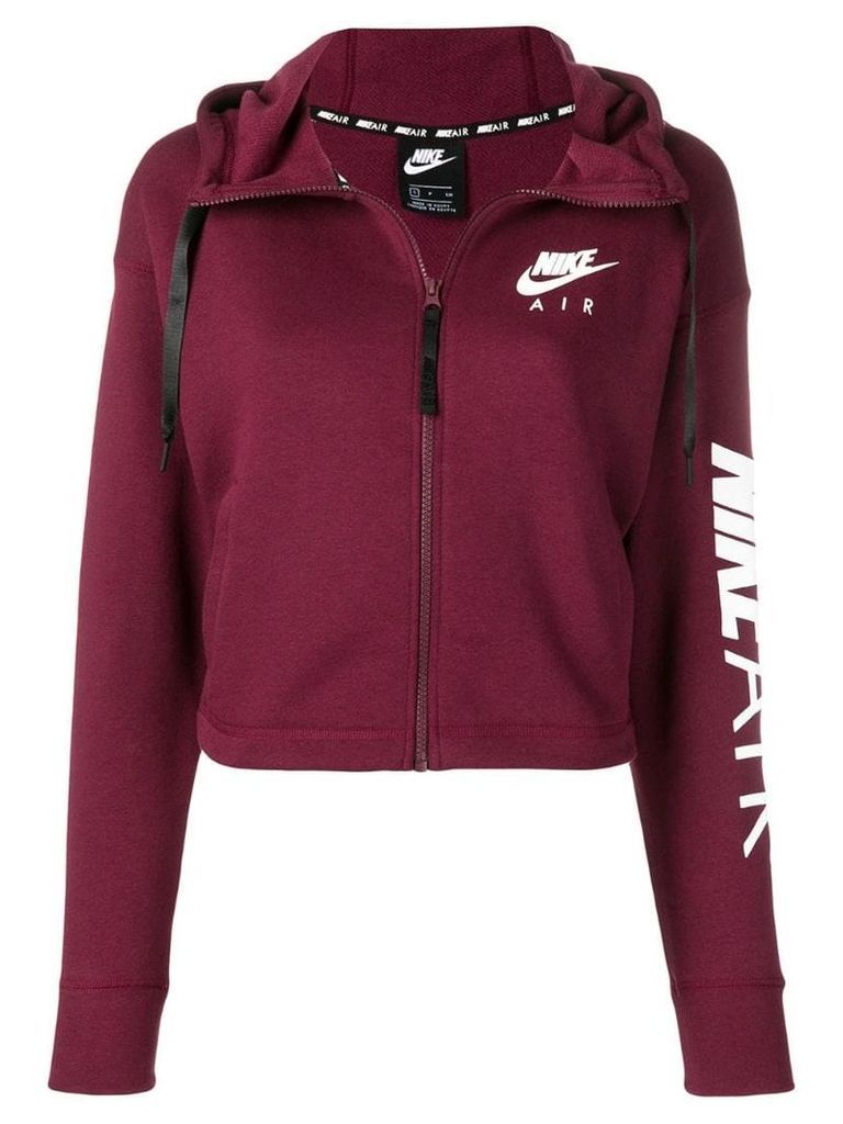 Nike logo zip up hoodie - Red