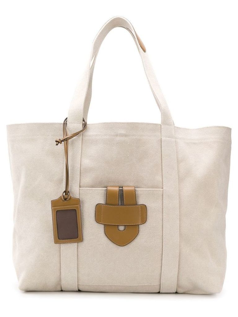 Tila March leather tote - Neutrals