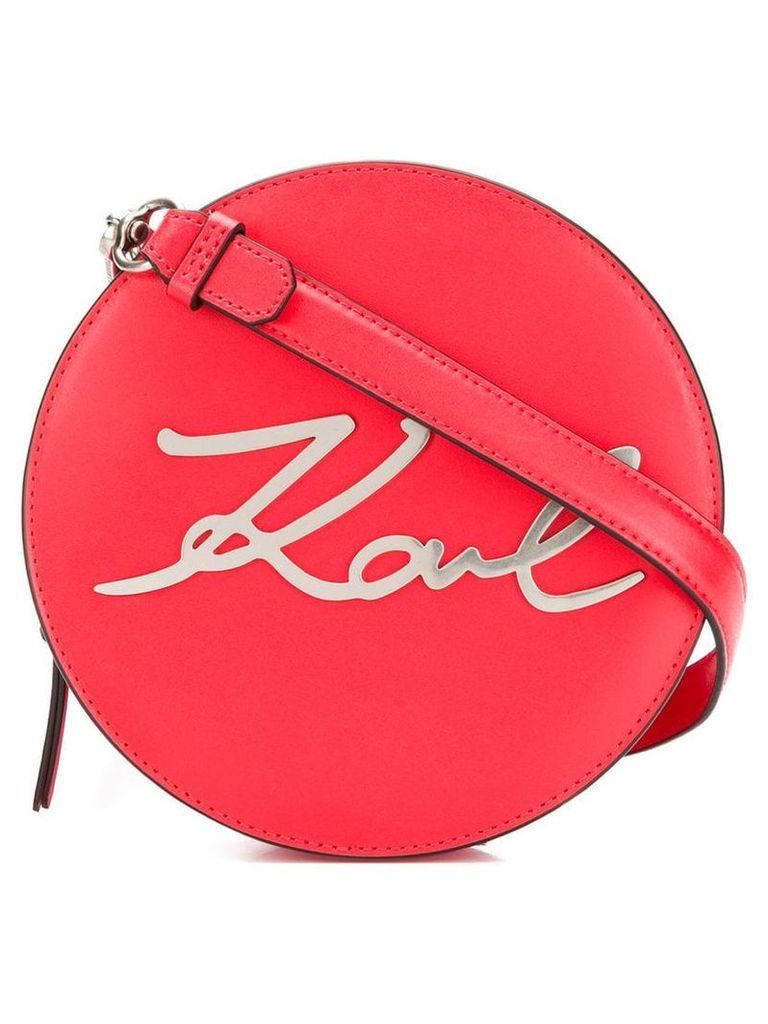 Karl Lagerfeld K/Signature round crossbody bag - Red