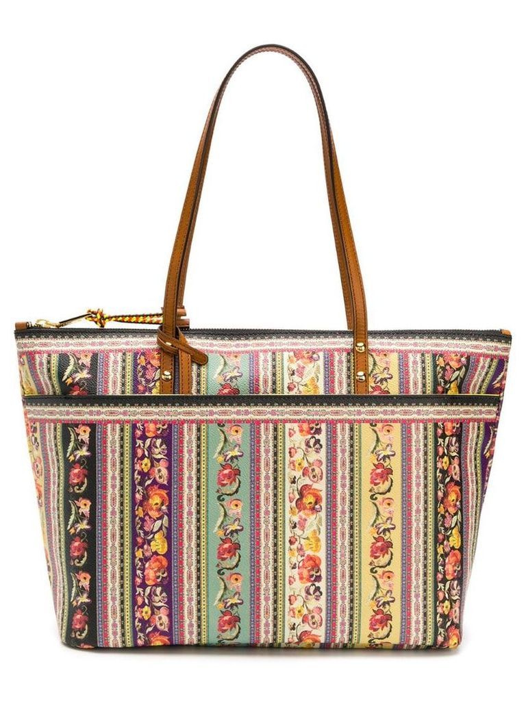 Etro Floral folk-print shopper bag - Brown