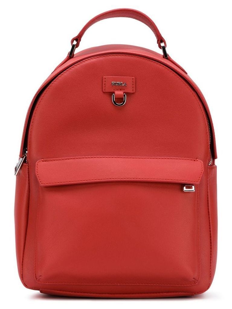 Furla logo plaque backpack - Red