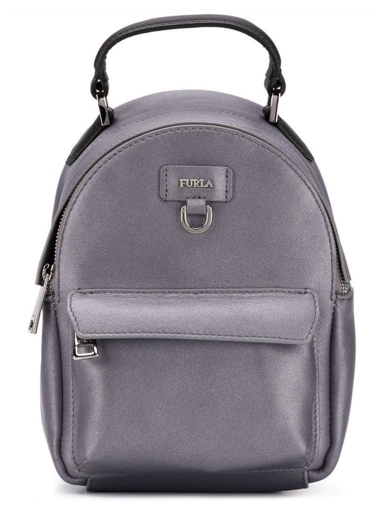 Furla logo plaque backpack - Grey