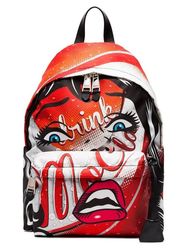 Moschino Multicoloured Face print backpack