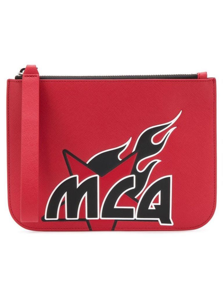 McQ Alexander McQueen printed clutch bag - Red