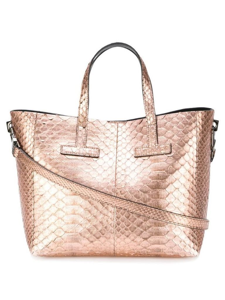 Tom Ford snakeskin effect tote - Brown