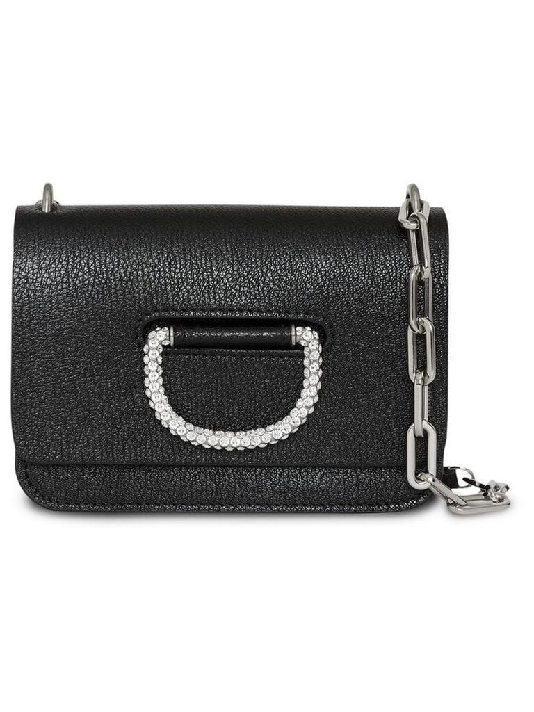 Burberry The Mini Leather Crystal D-ring Bag - Black