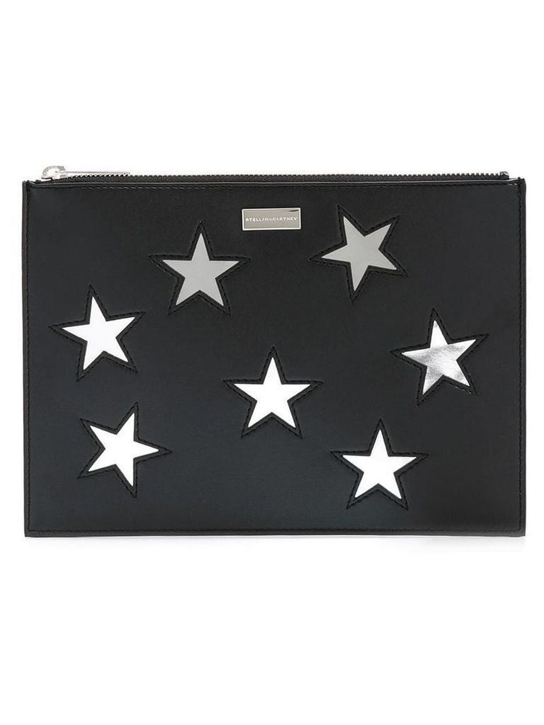 Stella McCartney embroidered Stars clutch bag - Black