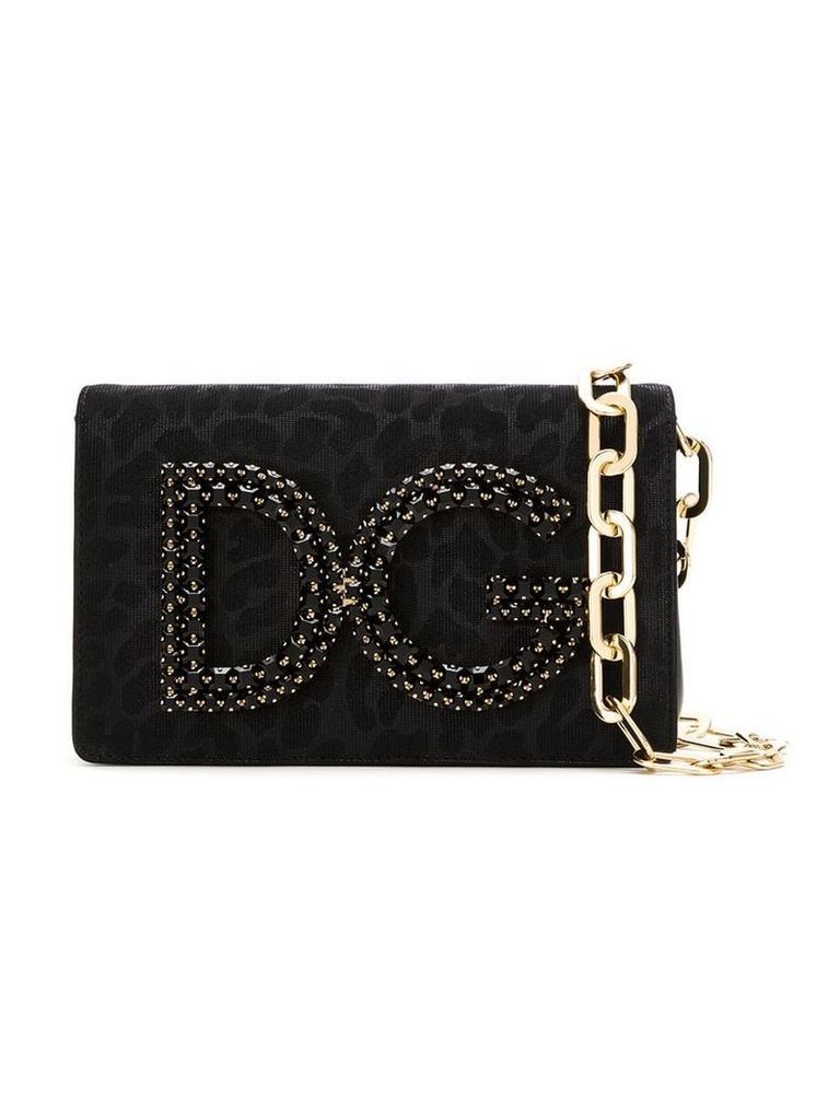 Dolce & Gabbana animal effect shoulder bag - Black
