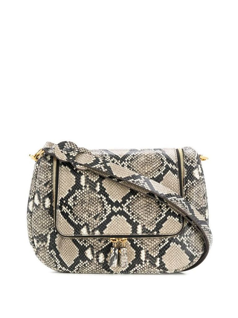 Anya Hindmarch Vere soft satchel in python print - Neutrals