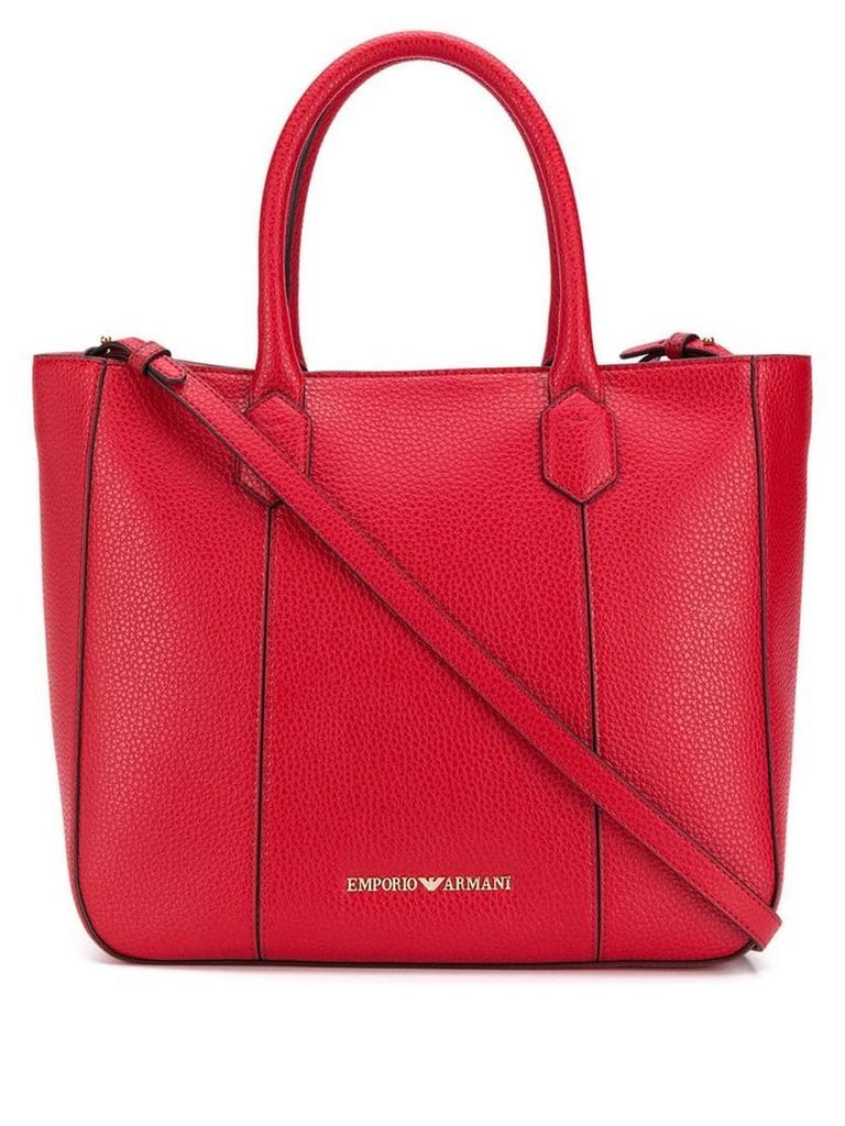 Emporio Armani logo shoulder bag - Red