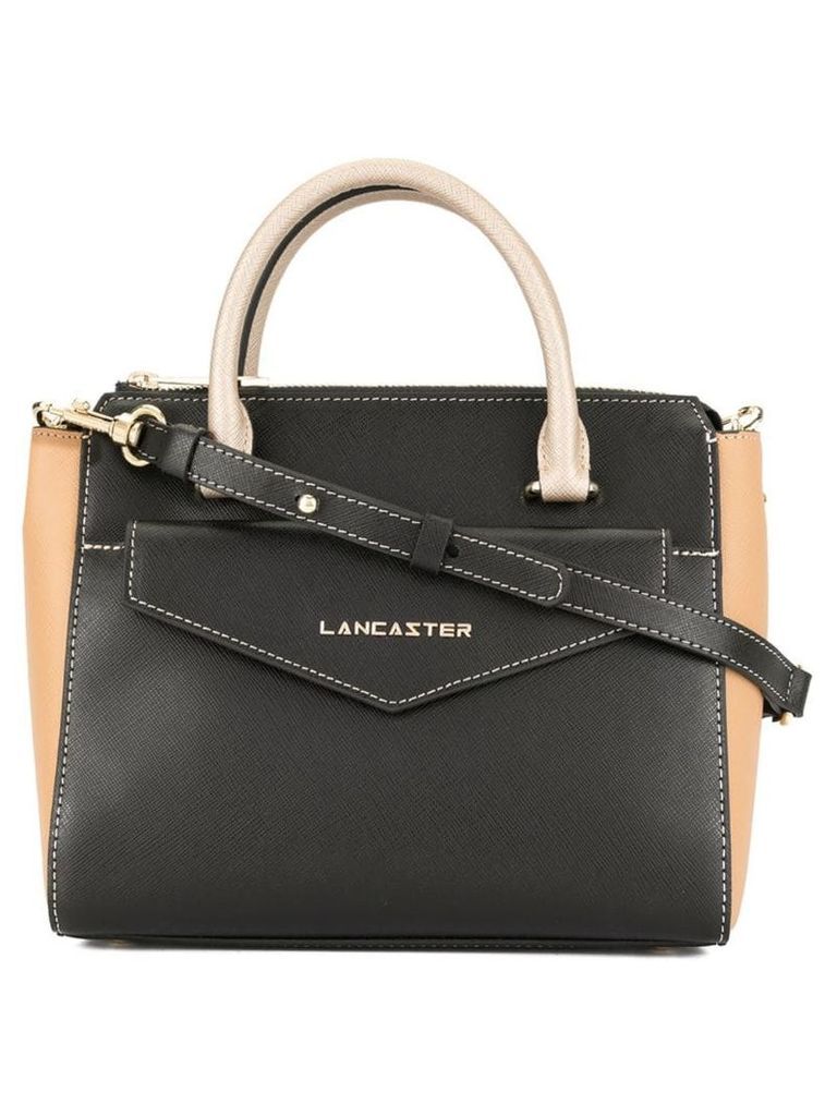 Lancaster Saffiano Signature tote bag - Black