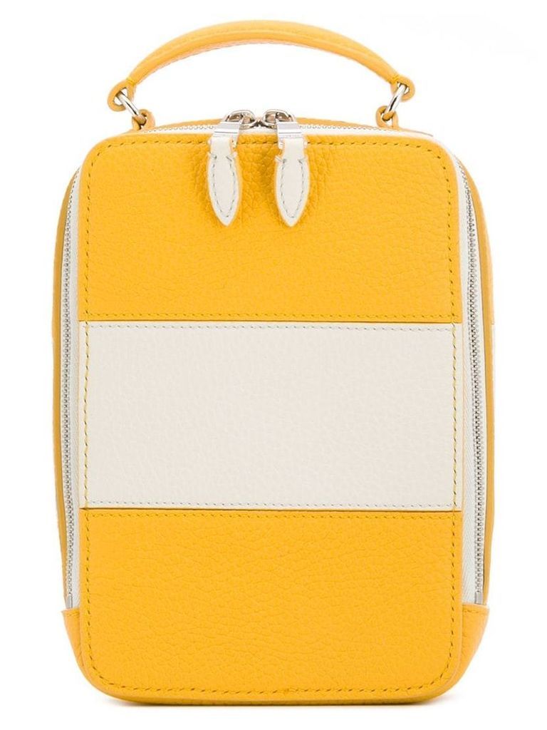 Sonia Rykiel striped crossbody box bag - Yellow