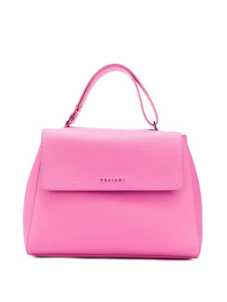 Orciani logo top-handle tote - Pink