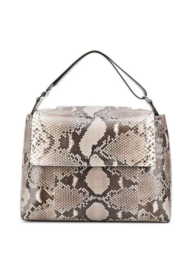 Orciani snakeskin effect tote - Neutrals