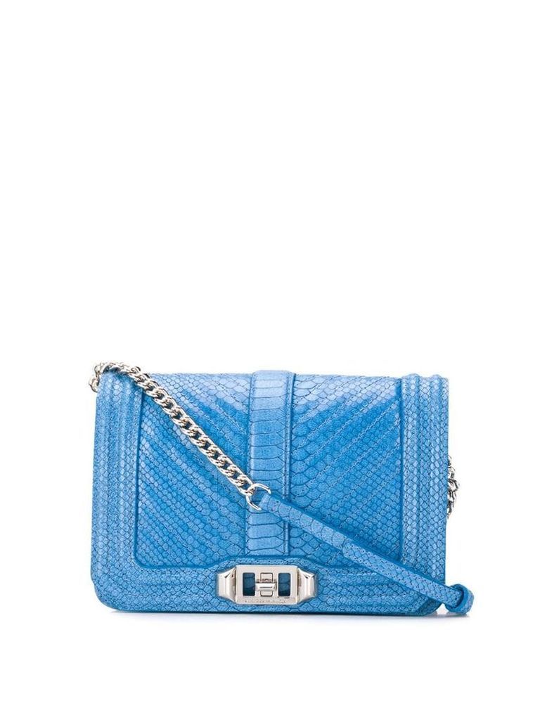 Rebecca Minkoff embossed python crossbody bag - Blue