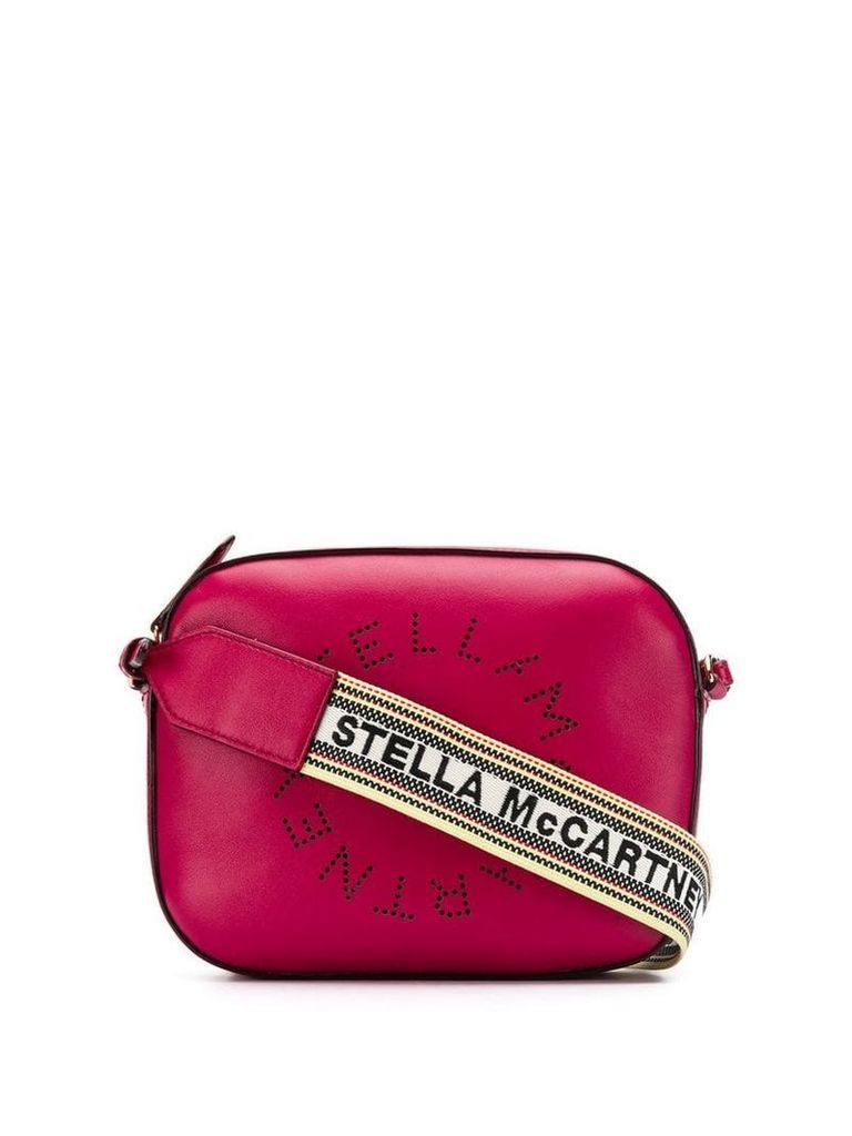 Stella McCartney perforated logo crossbody bag - Pink