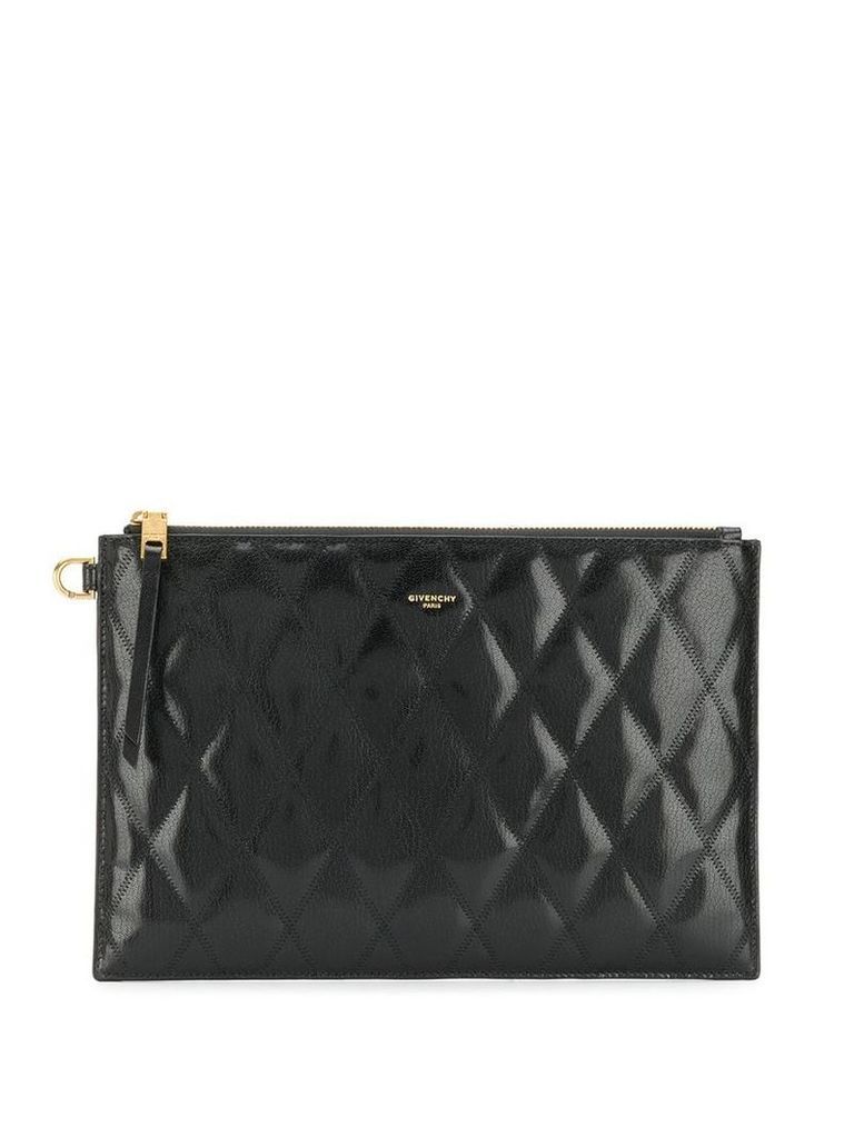 Givenchy diamond quilted clutch bag - Black