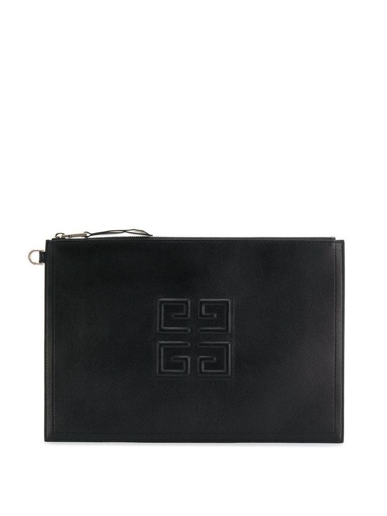 Givenchy stitching detail clutch bag - Black