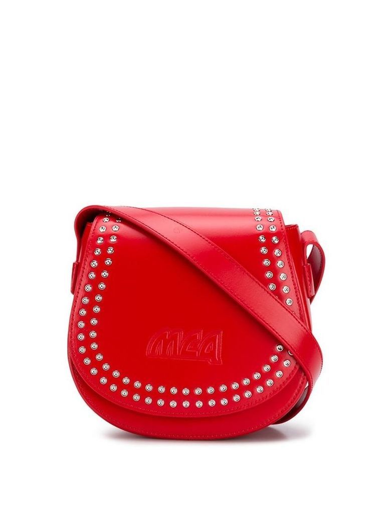 McQ Alexander McQueen studded mini satchel bag - Red