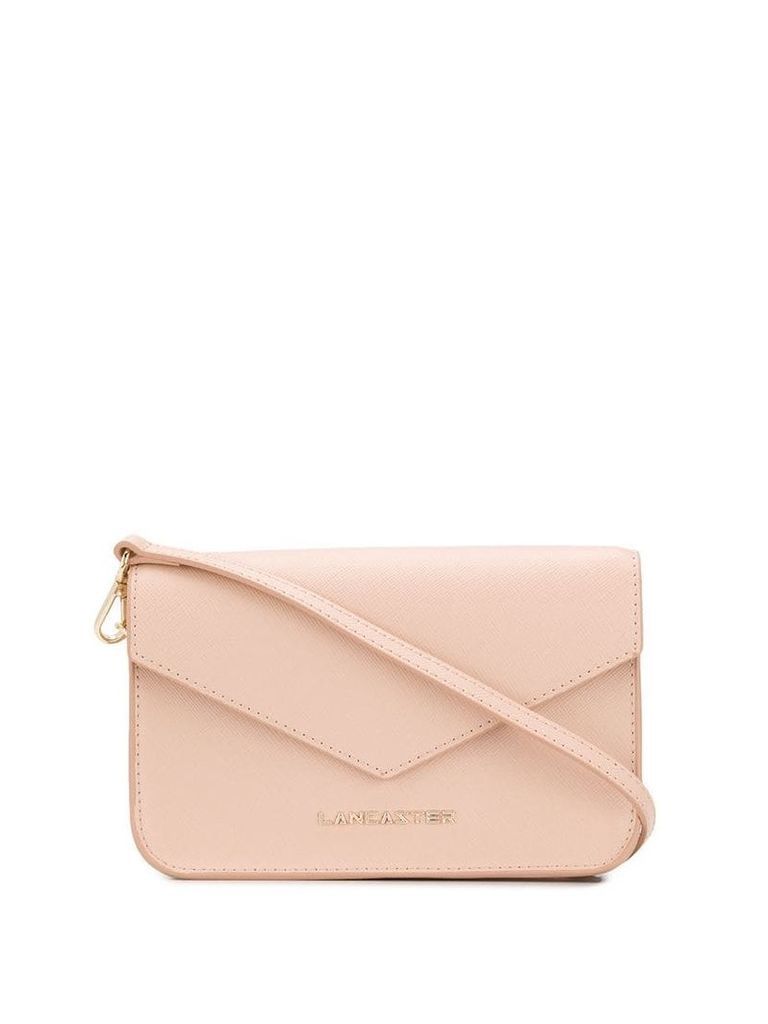 Lancaster logo plaque envelope bag - Pink