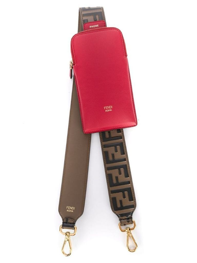Fendi phone pouch shoulder strap - Brown