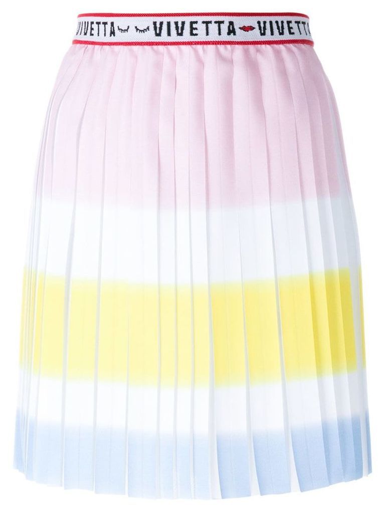 Vivetta high waisted pleated skirt - Multicolour