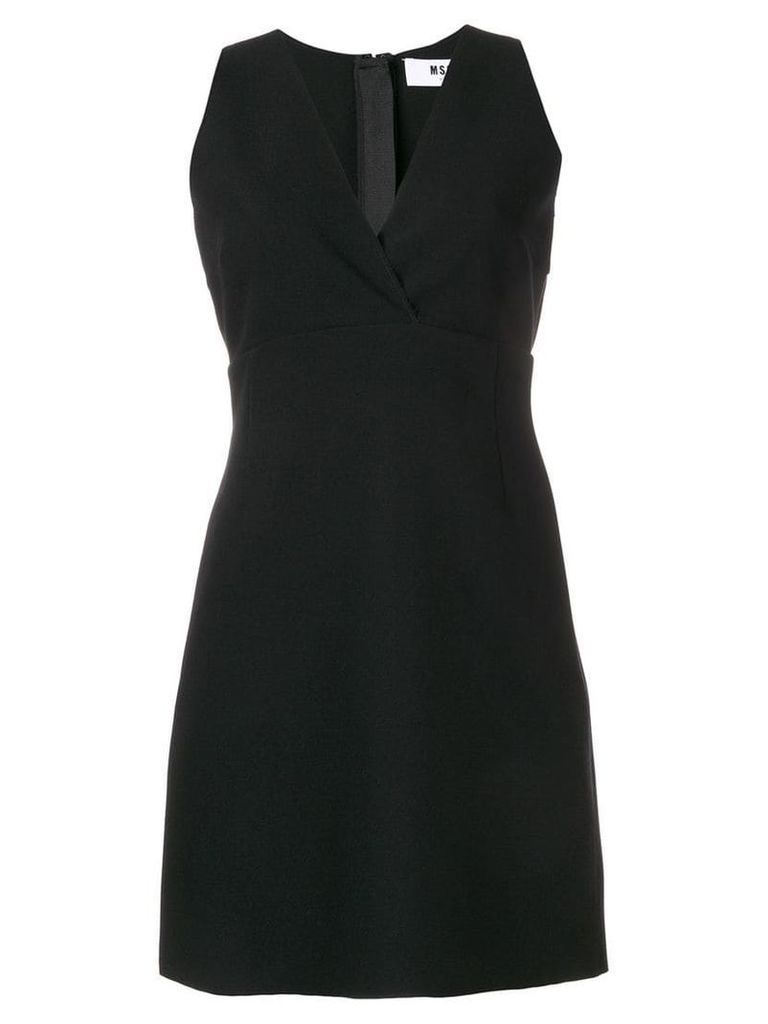 MSGM sleeveless mini wrap dress - Black