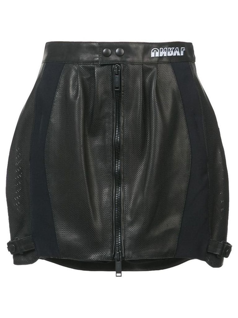 Unravel Project perforated mini skirt - Black