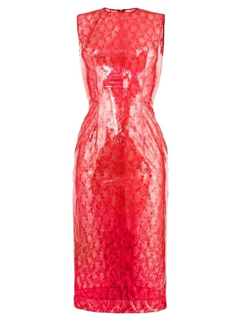 Christopher Kane plastic lace dress - Red