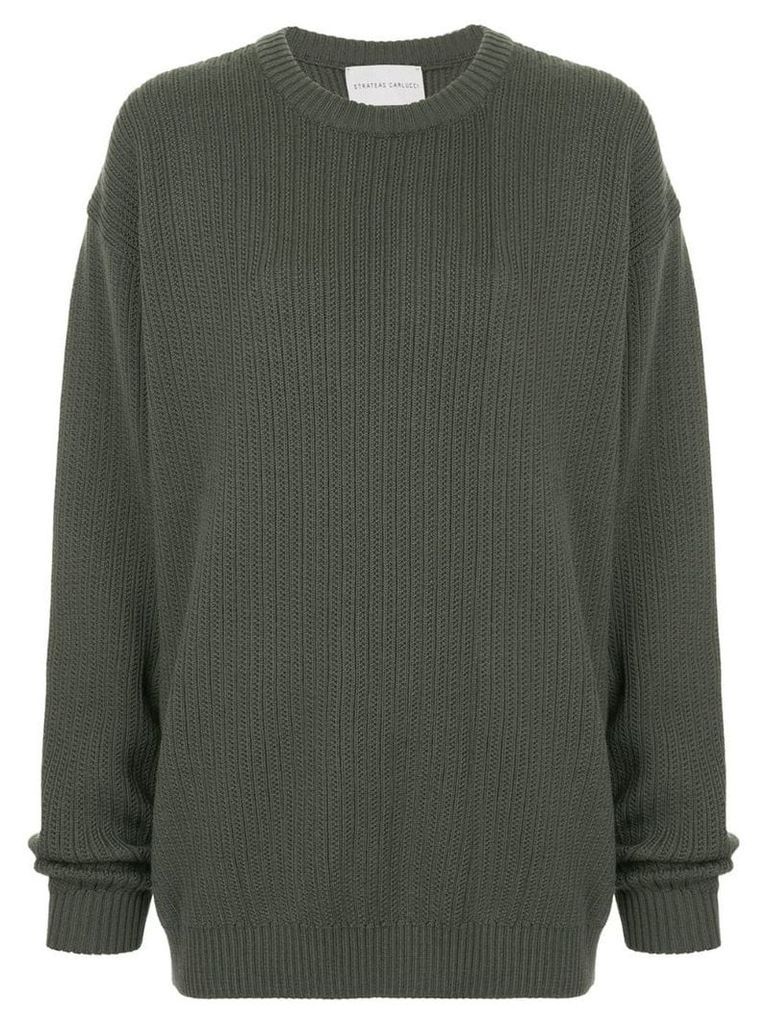 Strateas Carlucci Macro knit sweater - Grey