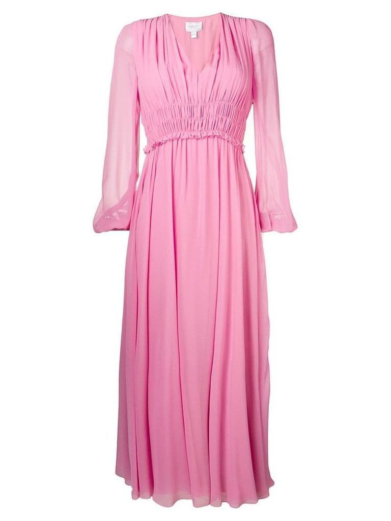 Giambattista Valli gathered detail long dress - Pink