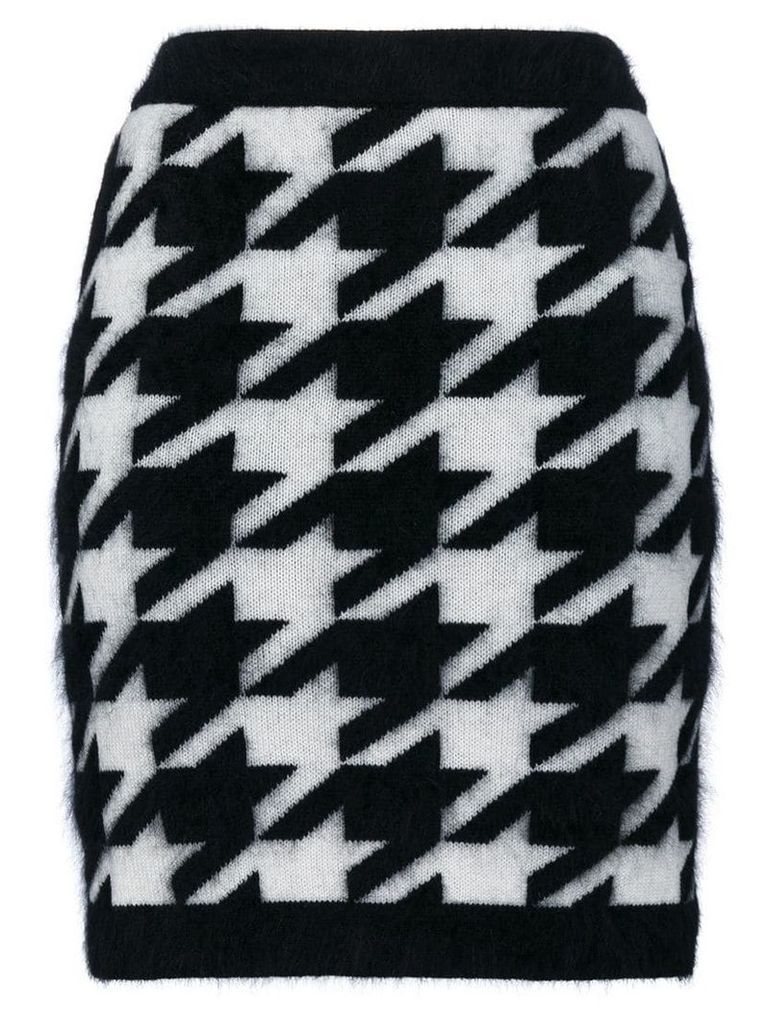 Balmain knitted Houndstooth skirt - Black