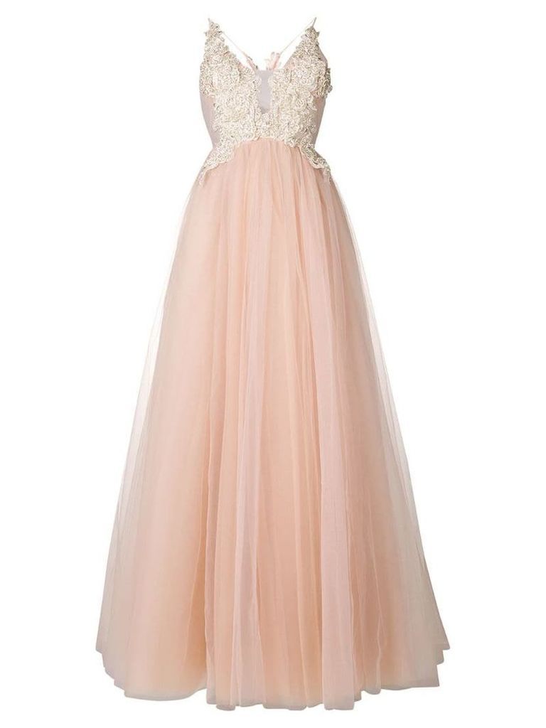 Loulou embellished tulle princess gown - Pink
