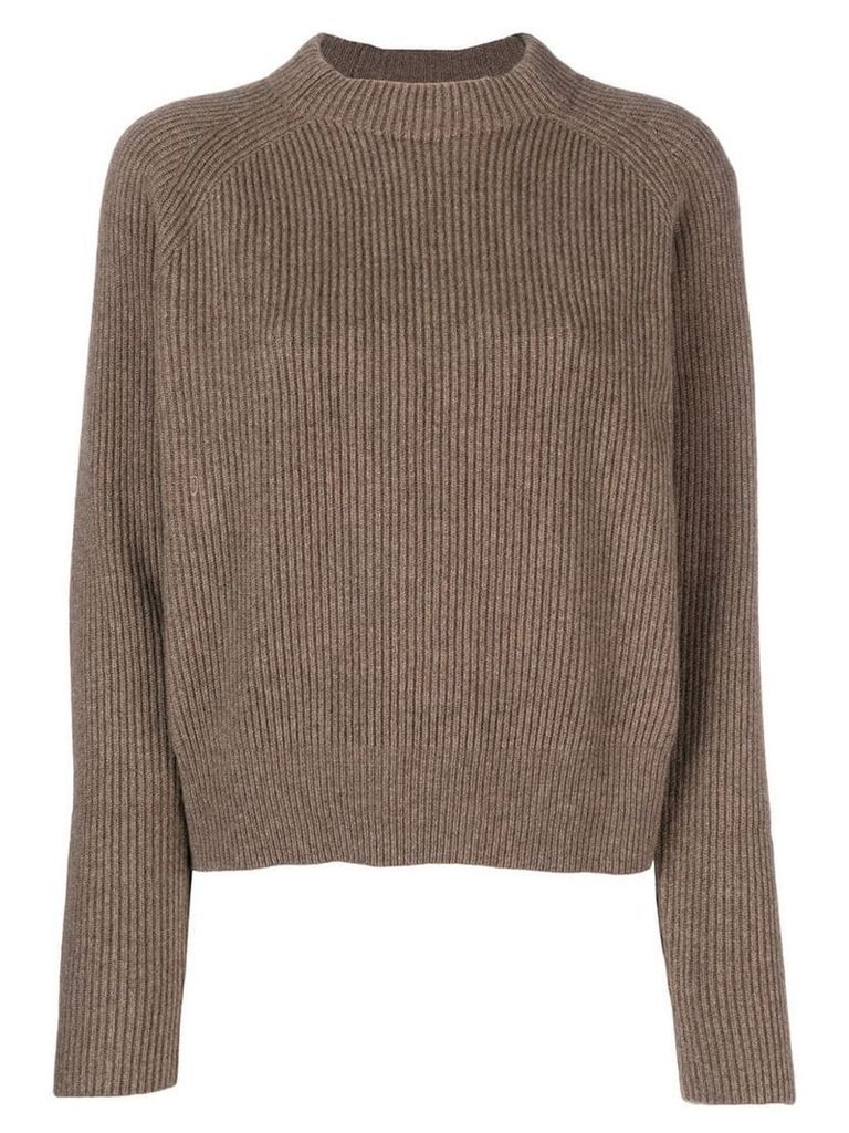 The Row cashmere ribbed design jumper - Brown