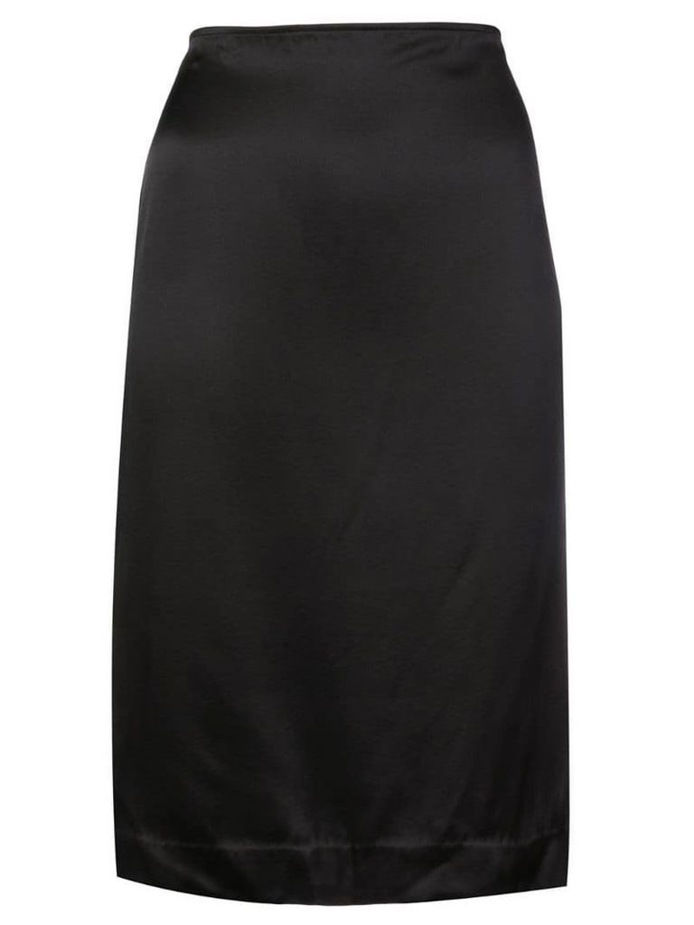 6397 slide slit skirt - Black