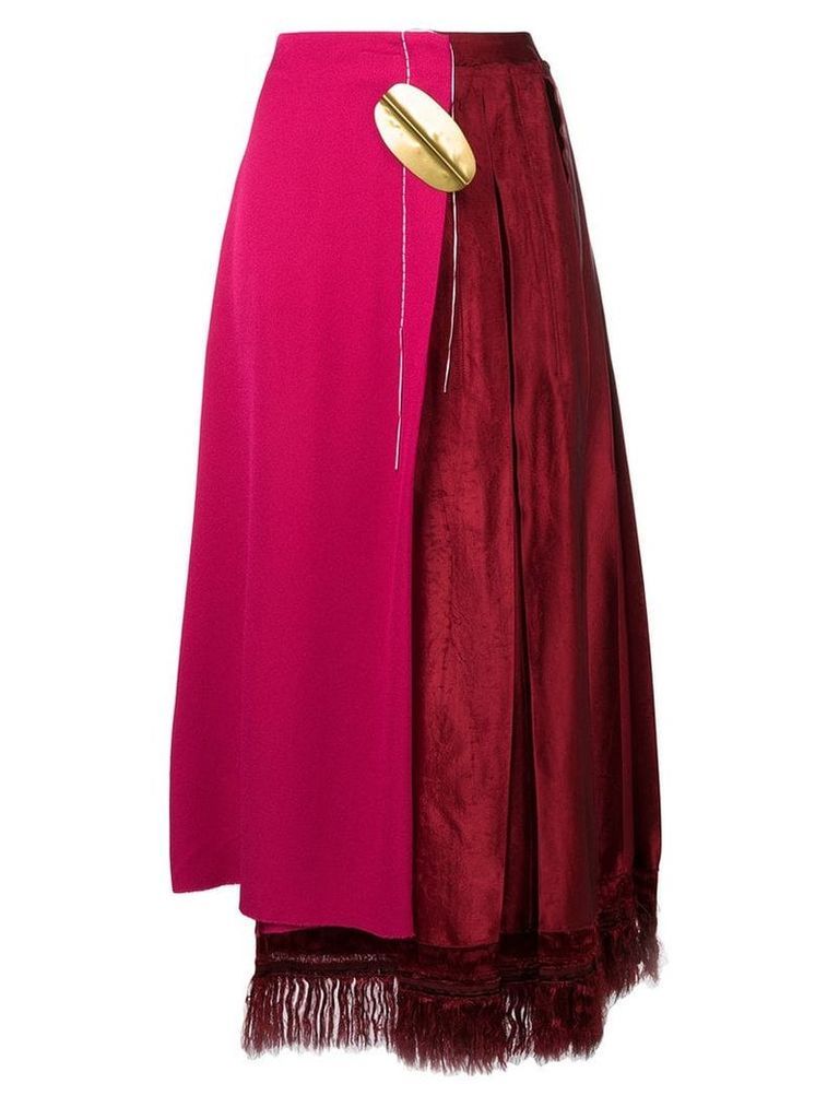 Marni asymmetric high-waisted skirt - Pink