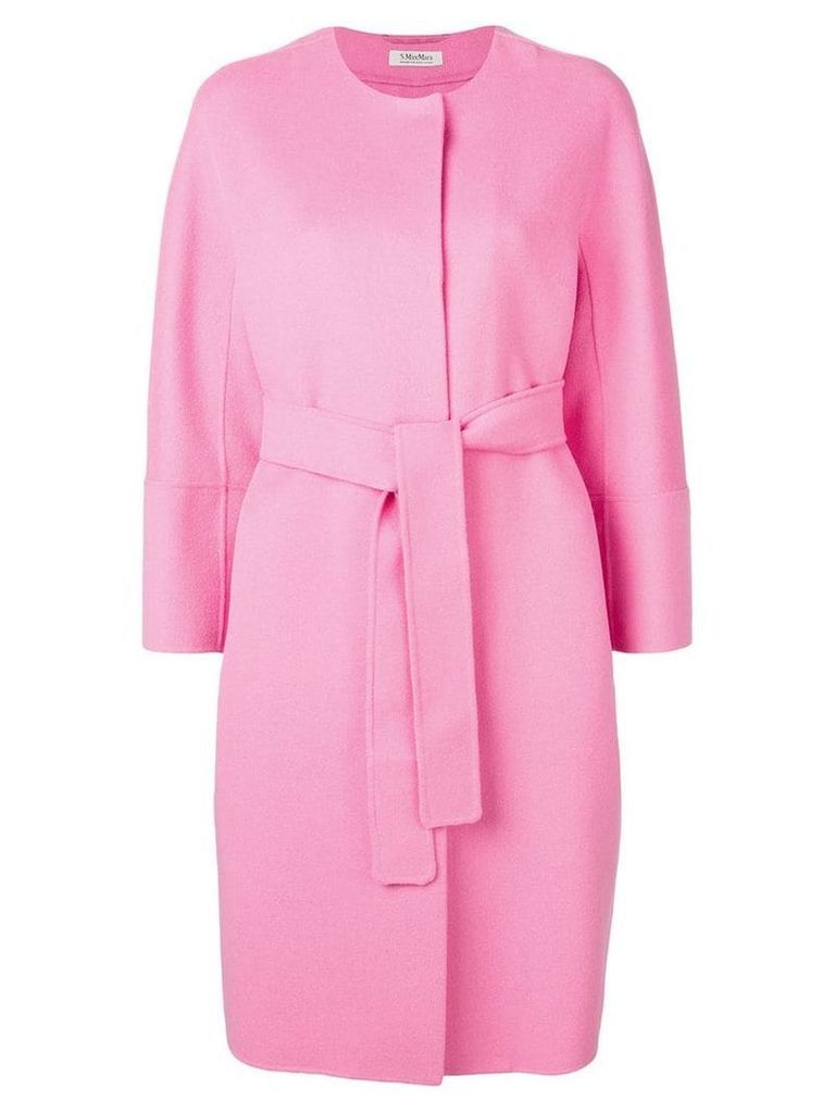'S Max Mara belted midi coat - Pink