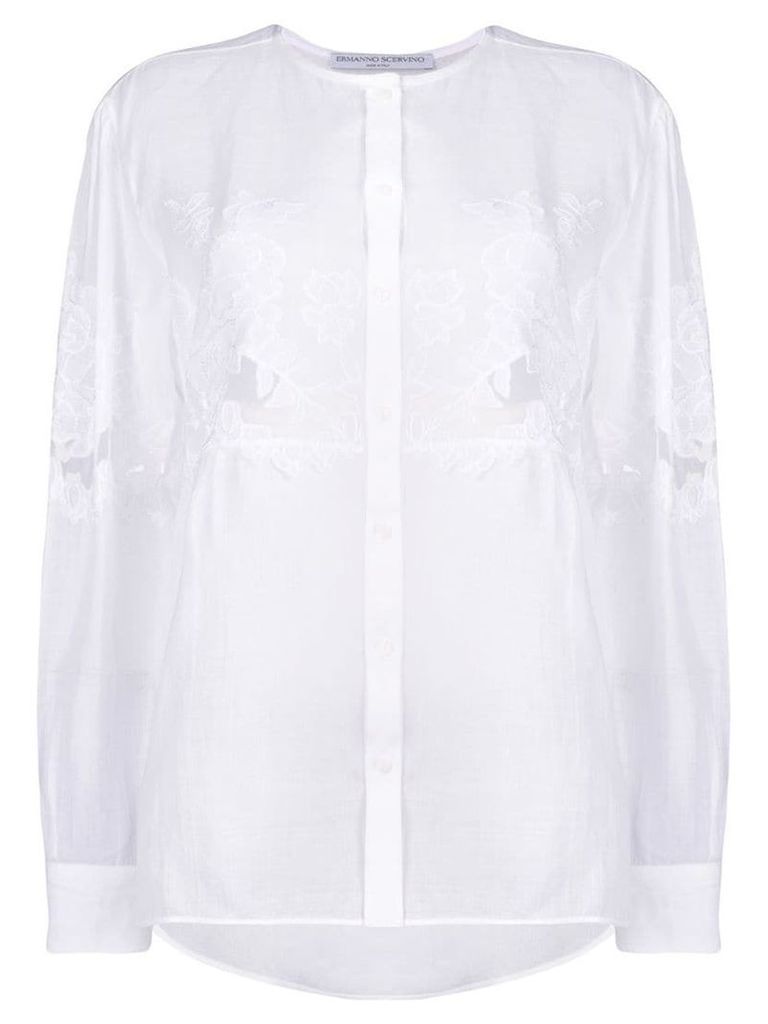 Ermanno Scervino embroidered lace blouse - White