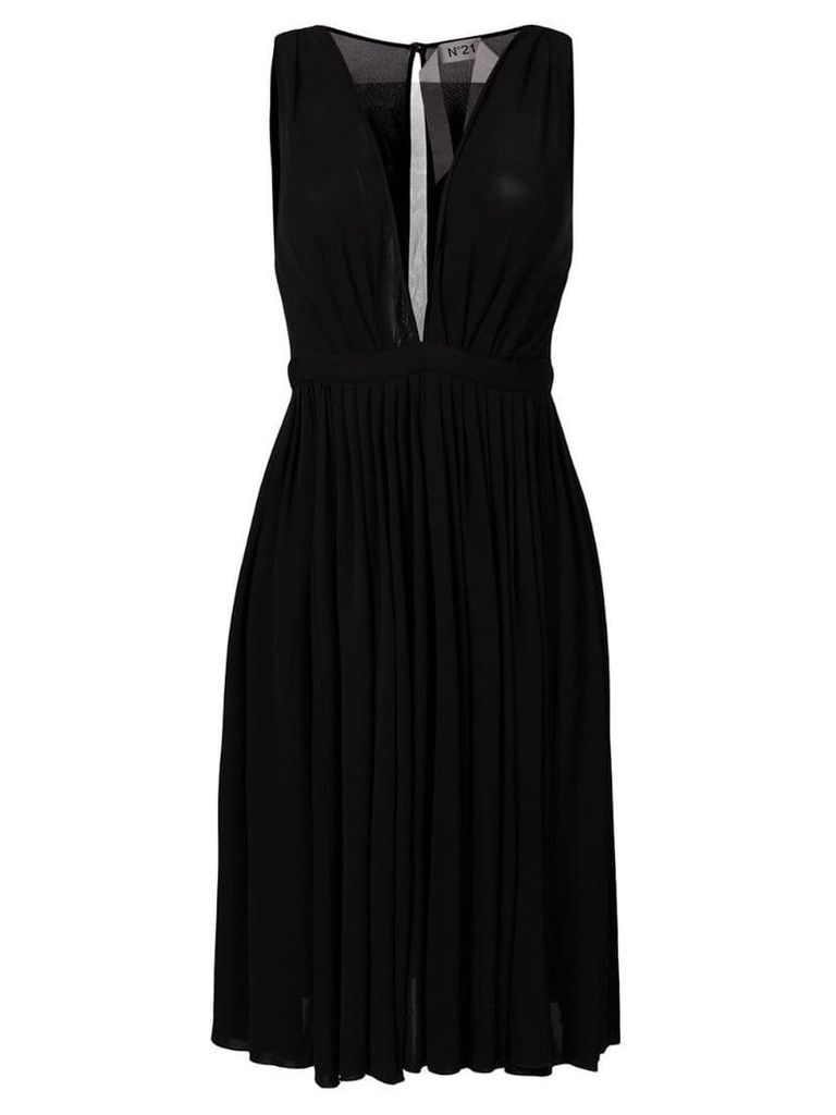 Nº21 plunge neck dress - Black