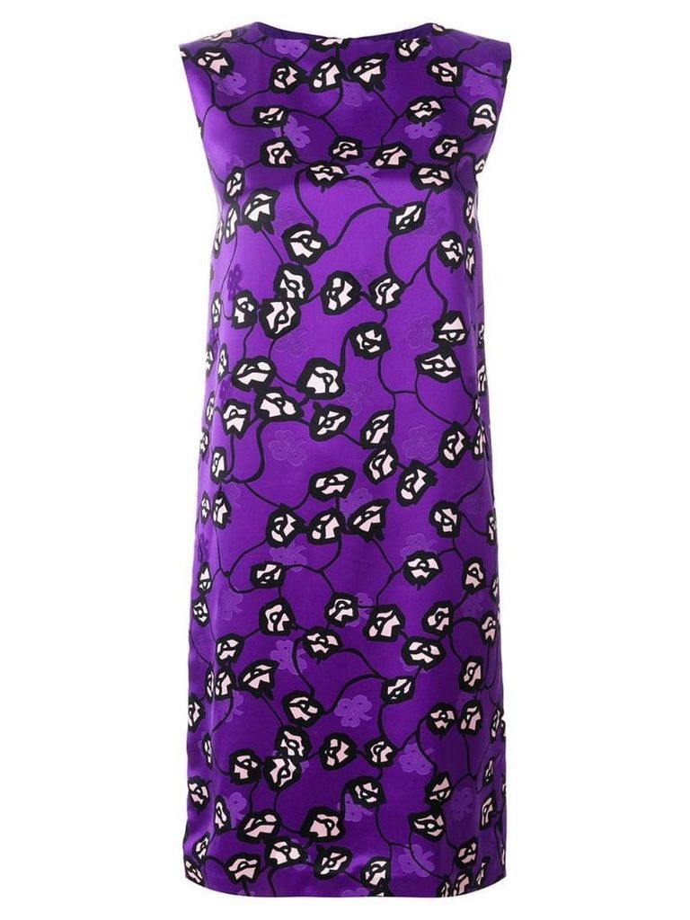 Marni floral print shift dress - Purple