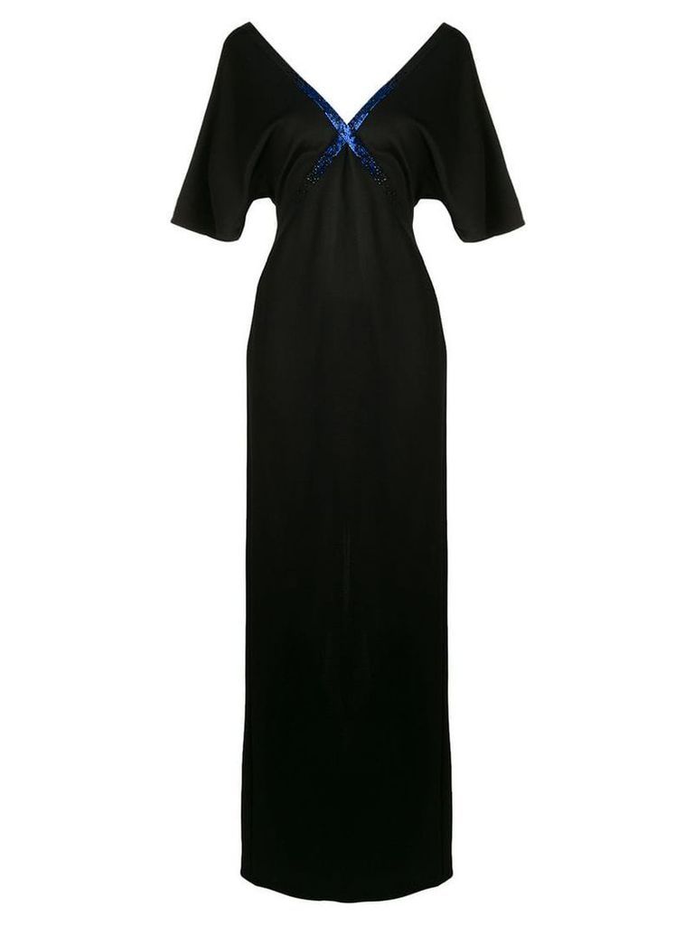 Lanvin long V-neck dress - Black