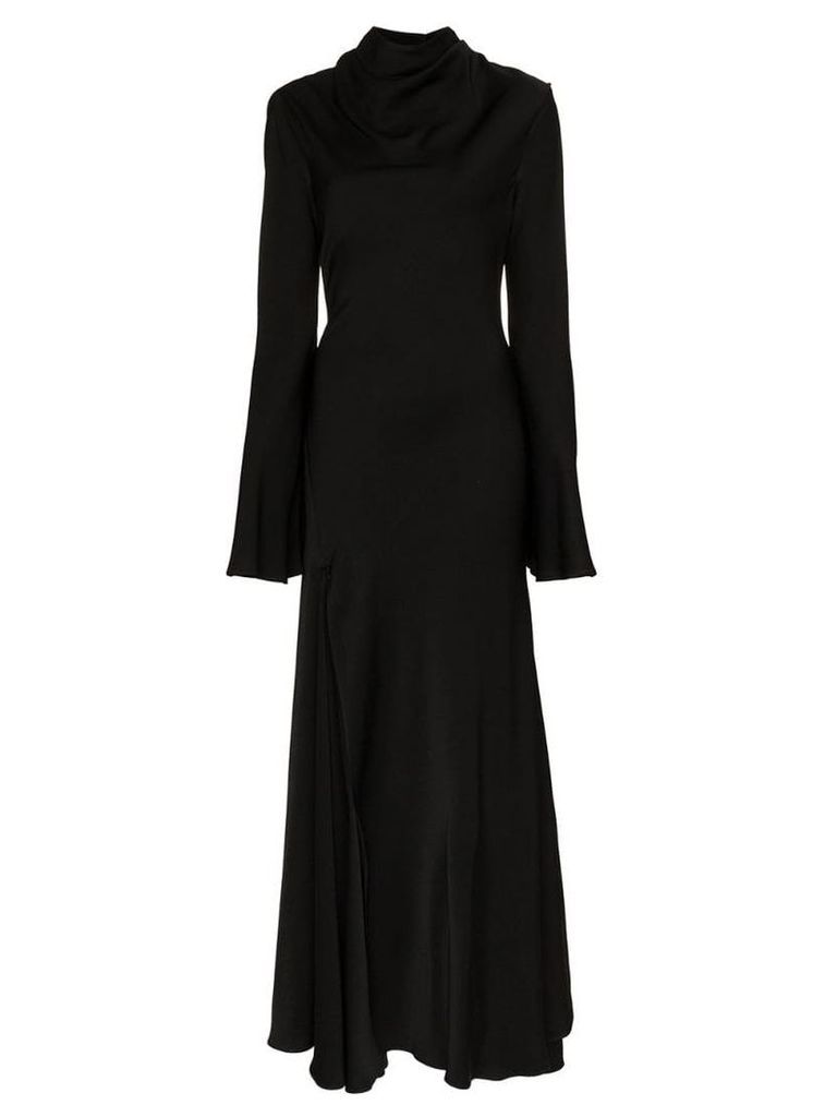 Ellery Suprematism high neck bias cut dress - Black