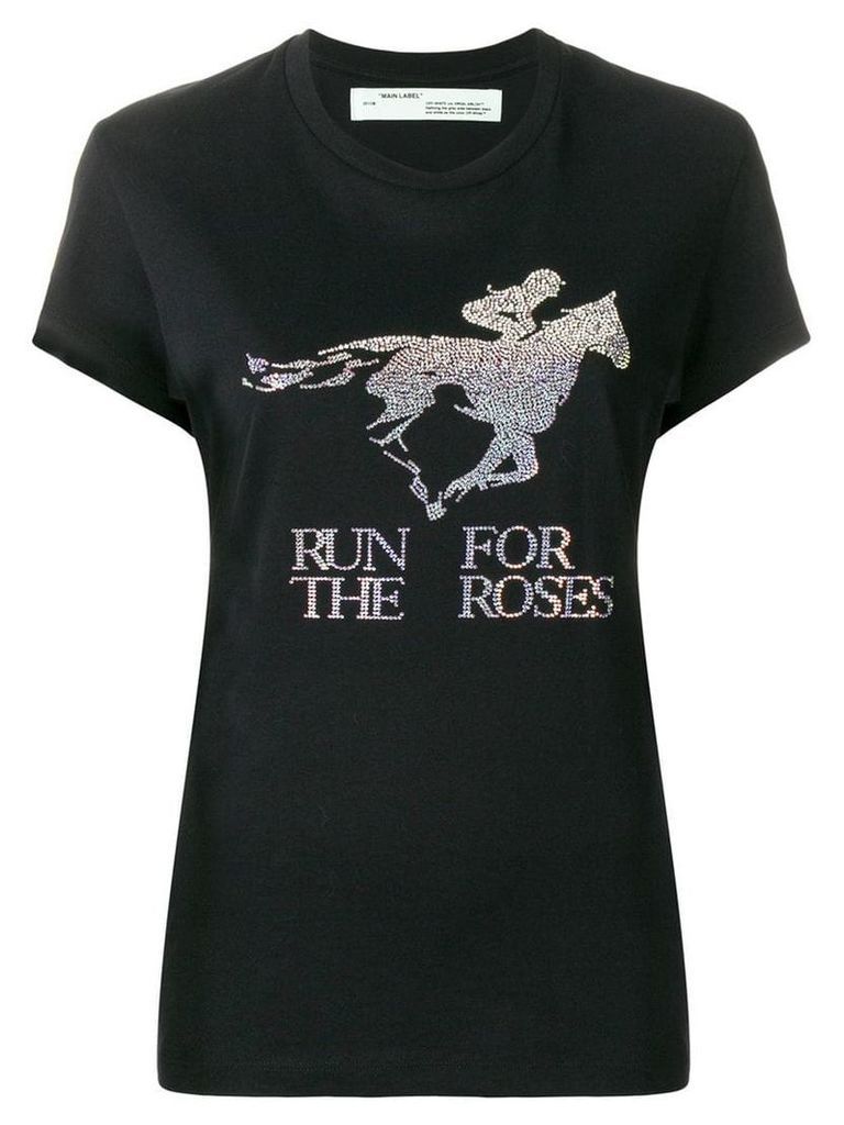 Off-White 'Run for the Horses' T-shirt - Black