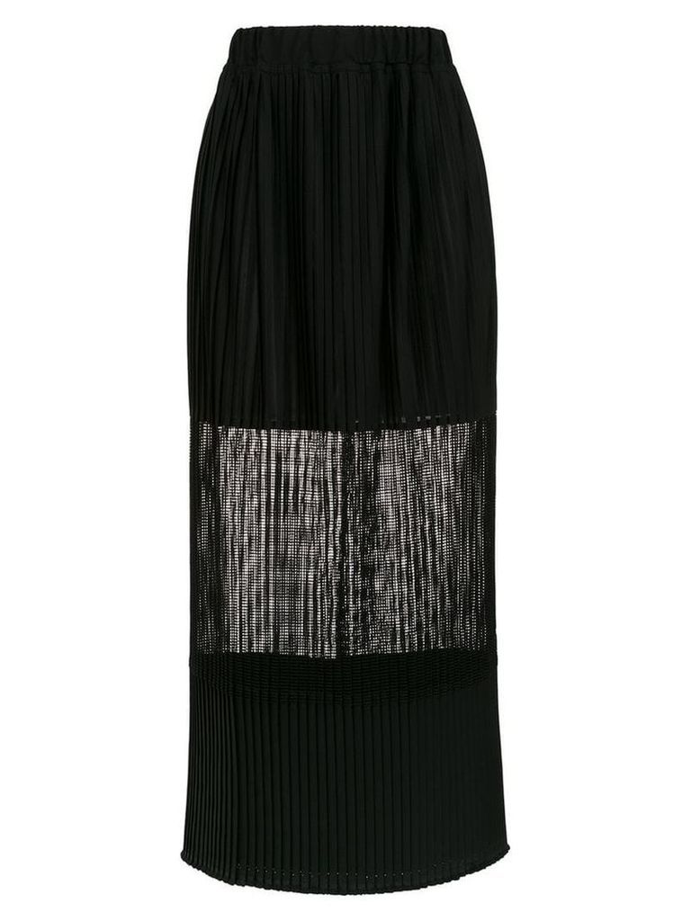 À La Garçonne panelled long skirt - Black